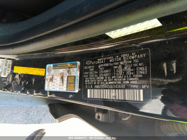 Hyundai TUCSON SE 2016 KM8J33A45GU143698 Image 10