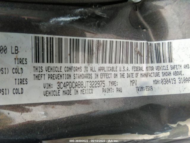 3C4PDCAB8JT322975 Dodge JOURNEY SE