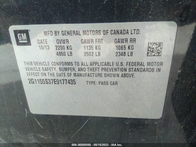Chevrolet IMPALA LTZ 2014 2G1155S37E9177435 Image 9