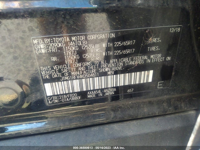 Toyota RAV4 LE 2019 JTMG1RFV4KD504811 Image 10