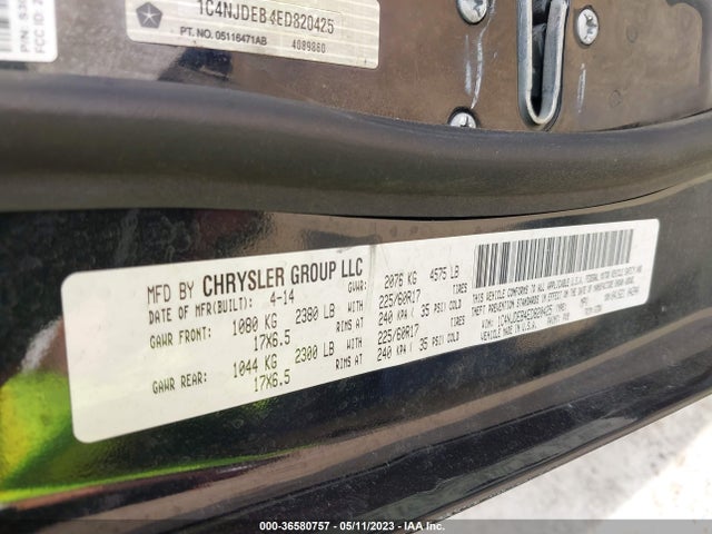 1C4NJDEB4ED820425 Jeep Compass Latitude