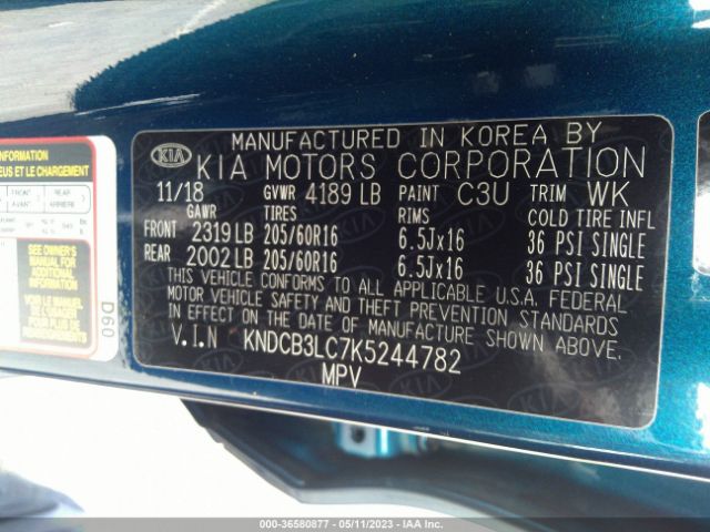 KNDCB3LC7K5244782 KIA NIRO LX