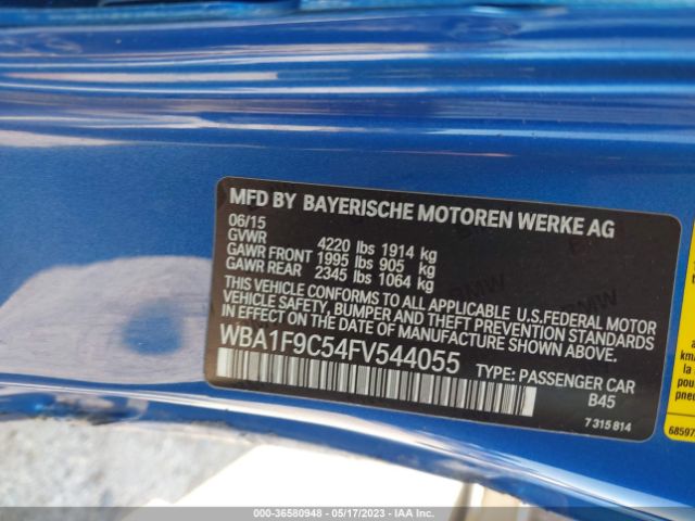 WBA1F9C54FV544055 BMW 2 Series 228i