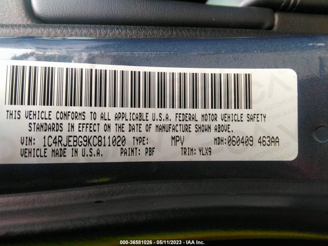 1C4RJEBG9KC811020 Jeep Grand Cherokee Limited X