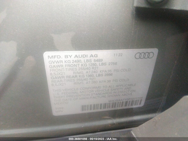 2023 Audi Q5, VIN: WA15AAFY0P2071729