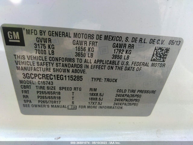 Chevrolet Silverado 1500 Lt 2014 3GCPCREC1EG115285 Image 9