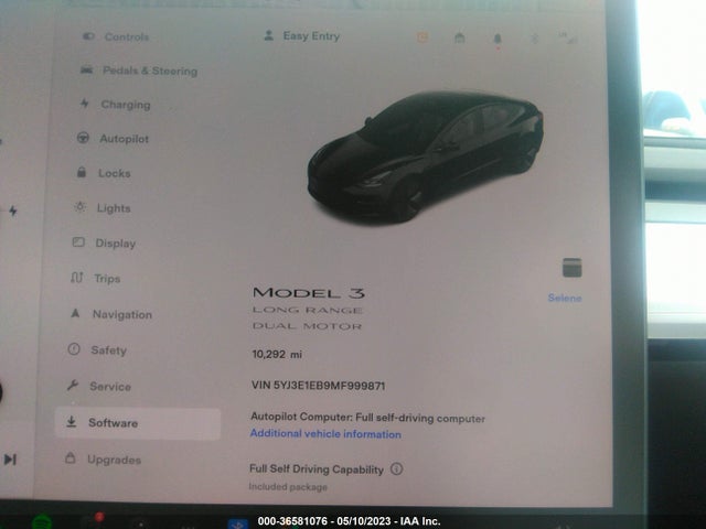 5YJ3E1EB9MF999871 Tesla Model 3 Long Range