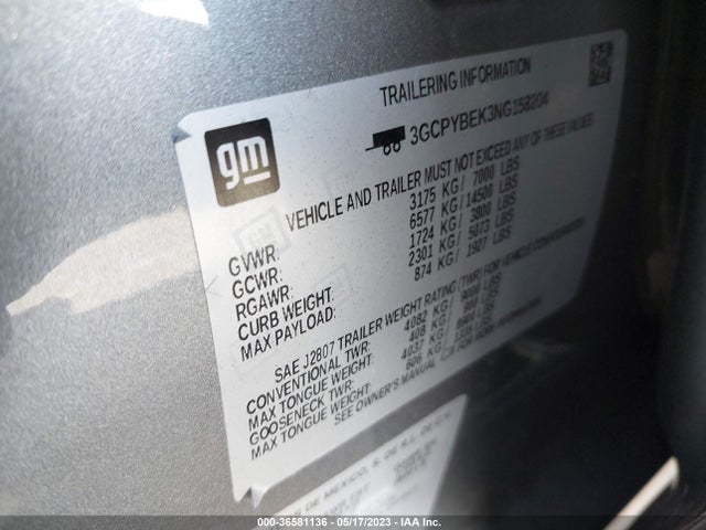 Chevrolet Silverado 1500 Ltd Custom 2022 3GCPYBEK3NG158204 Image 11