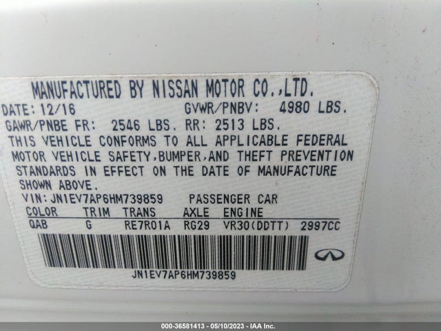 JN1EV7AP6HM739859 Infiniti Q50 3.0t Premium