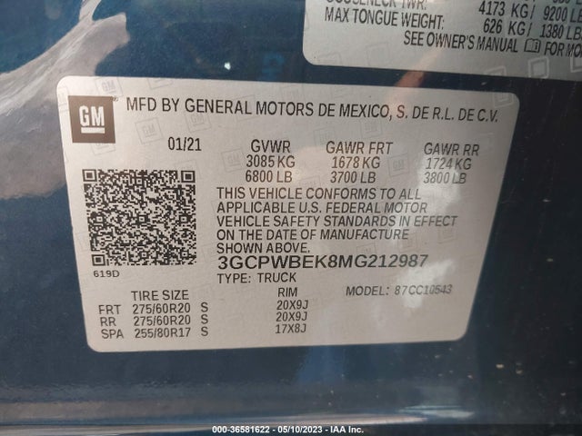 Chevrolet Silverado 1500 Custom 2021 3GCPWBEK8MG212987 Image 9