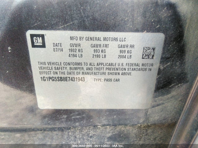 Chevrolet CRUZE LTZ 2014 1G1PG5SB8E7431943 Image 10