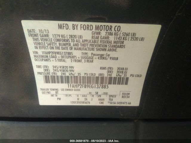 1FAHP2F89EG137885 Ford Taurus Limited