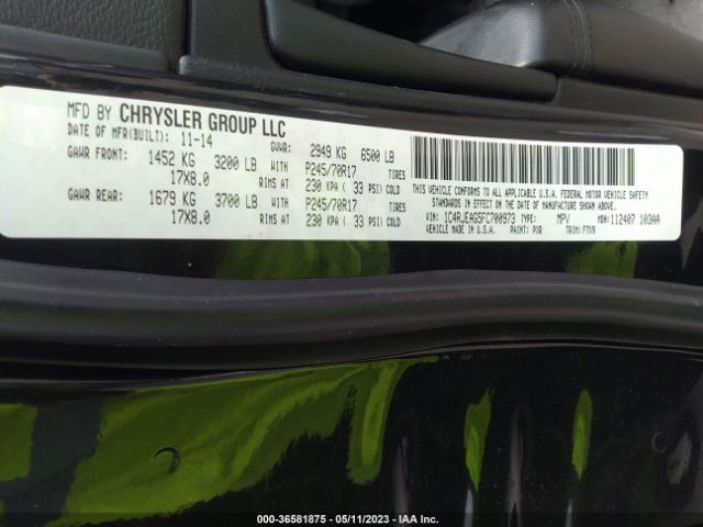 1C4RJEAG5FC700973 Jeep Grand Cherokee Laredo