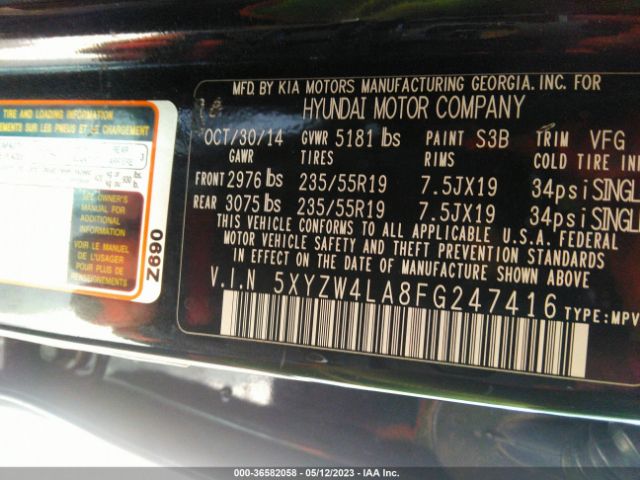 Hyundai SANTA FE SPORT 2015 5XYZW4LA8FG247416 Image 10