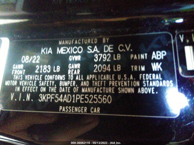 3KPF54AD1PE525560 KIA Forte Gt-line