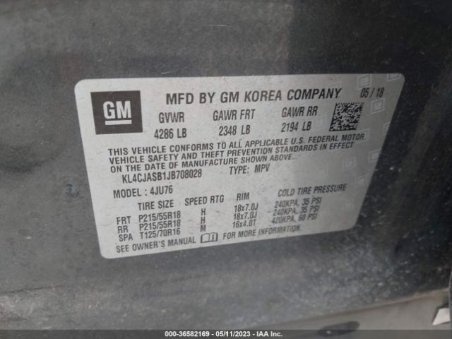 KL4CJASB1JB708028 Buick Encore Preferred