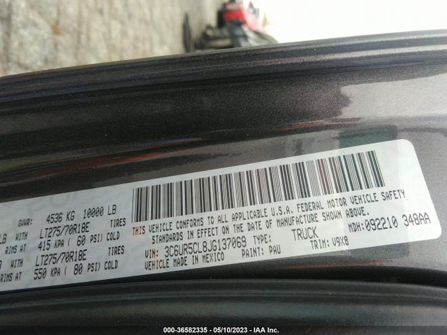 3C6UR5CL8JG137069 RAM 2500 Tradesman