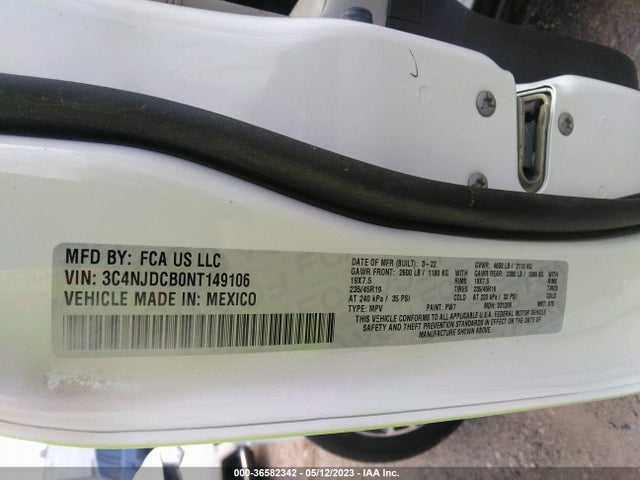 3C4NJDCB0NT149106 Jeep Compass Limited