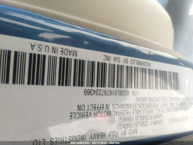 2009 SUBARU LEGACY SPECIAL EDITION VIN: 4S3BL616797234369