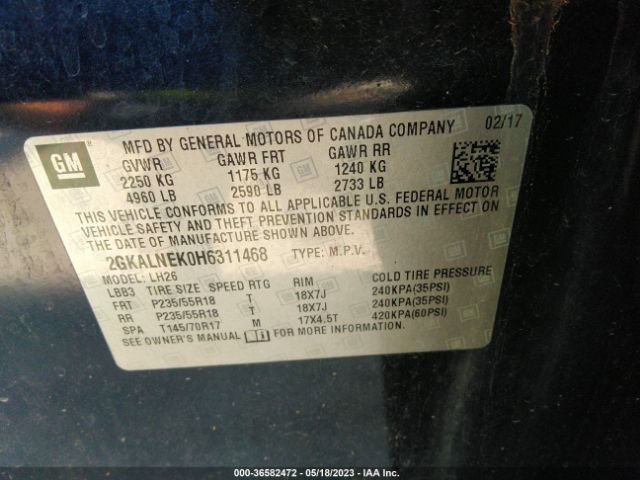 2GKALNEK0H6311468 GMC Terrain Sle