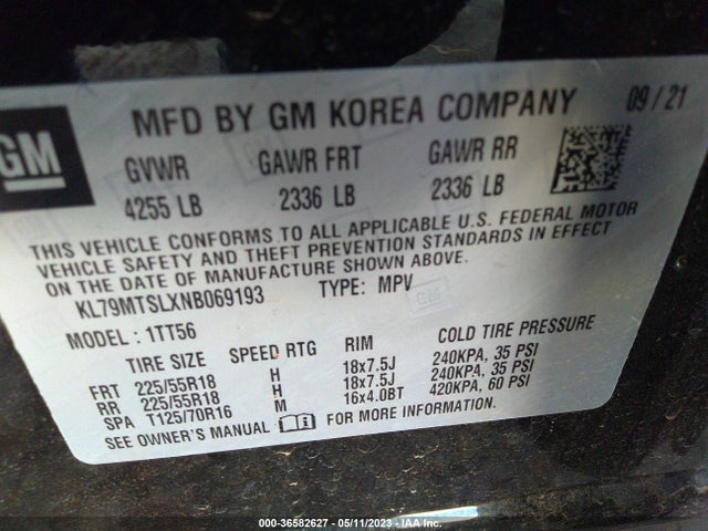 Chevrolet Trailblazer Rs 2022 KL79MTSLXNB069193 Image 9
