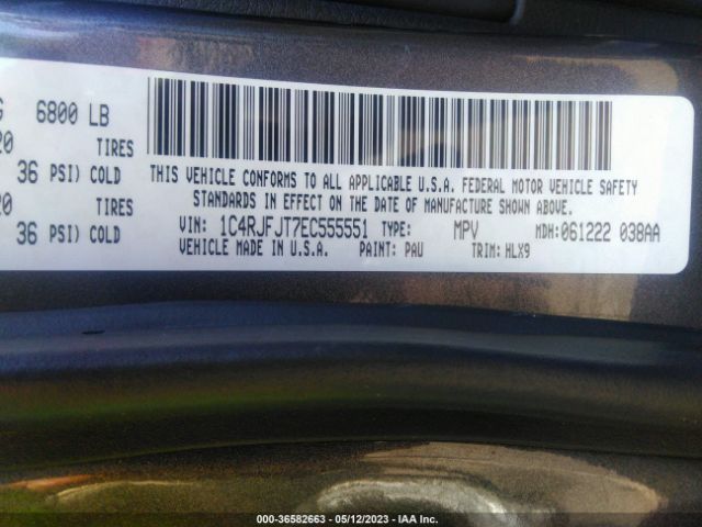 1C4RJFJT7EC555551 Jeep Grand Cherokee Summit