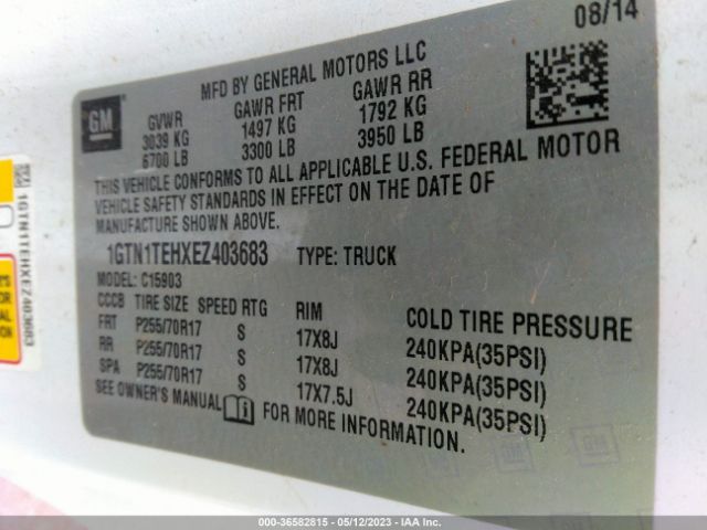 1GTN1TEHXEZ403683 GMC SIERRA 1500