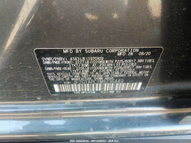 JF2GTAPC1M8236449 Subaru Crosstrek Premium