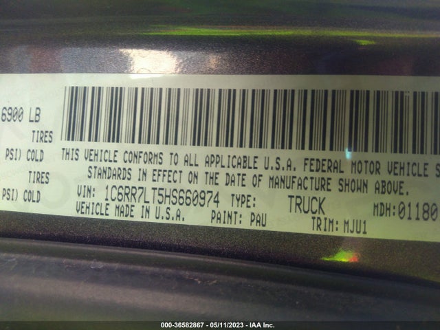 RAM 1500 Lone Star 2017 1C6RR7LT5HS660974 Image 9