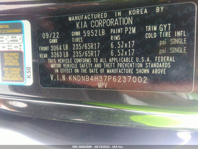 2023 Kia Carnival, VIN: KNDNB4H37P6237002