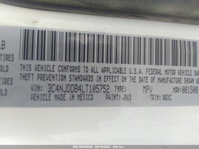 3C4NJDDB4LT105752 Jeep Compass Trailhawk