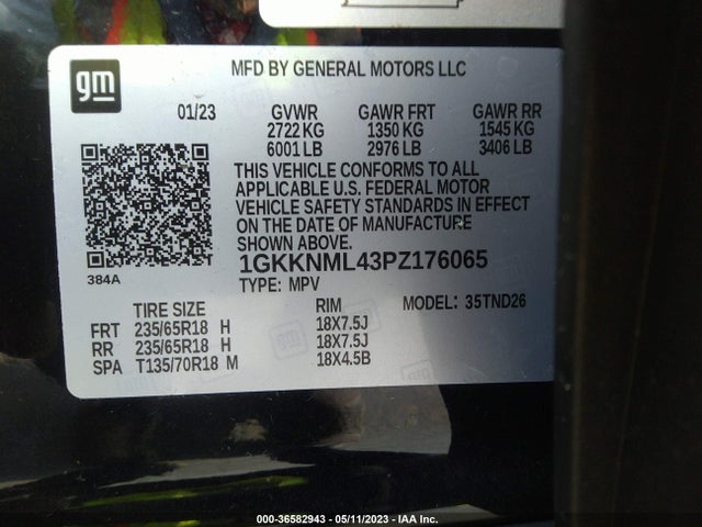 GMC ACADIA SLT 2023 1GKKNML43PZ176065 Image 9