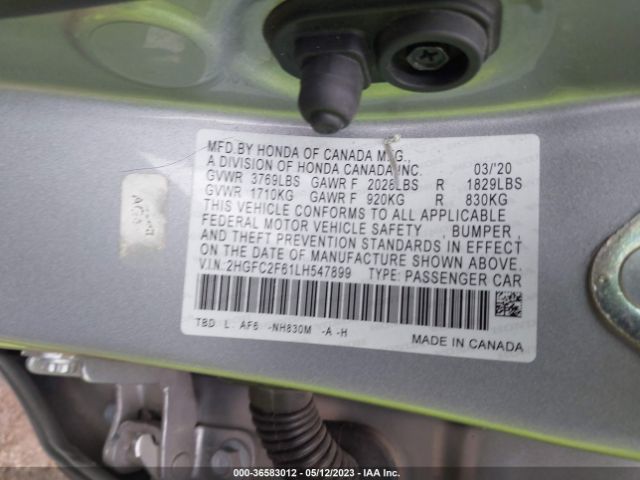 2HGFC2F61LH547899 Honda Civic Sedan Lx