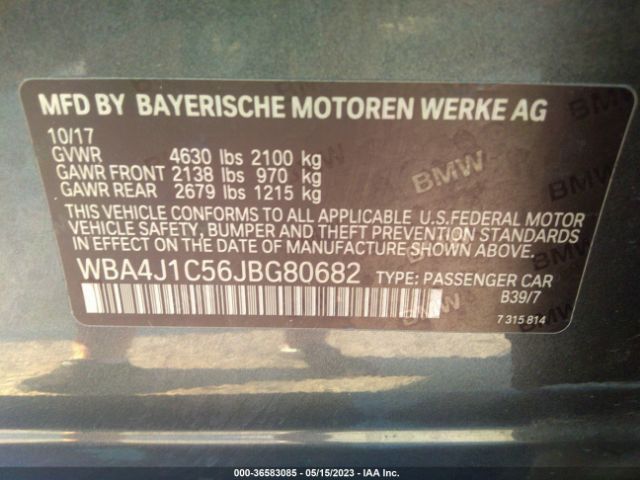 WBA4J1C56JBG80682 BMW 4 Series 430i