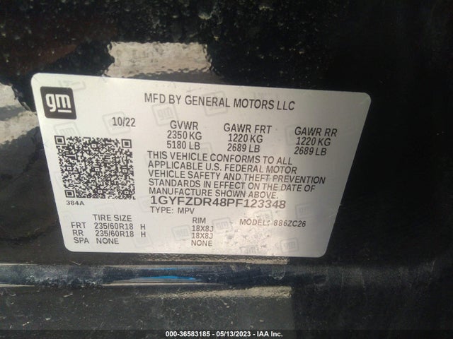2023 Cadillac XT4, VIN: 1GYFZDR48PF123348