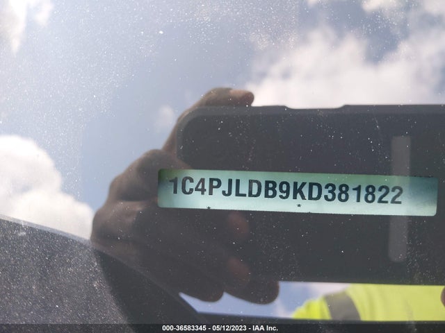 1C4PJLDB9KD381822 Jeep Cherokee Limited
