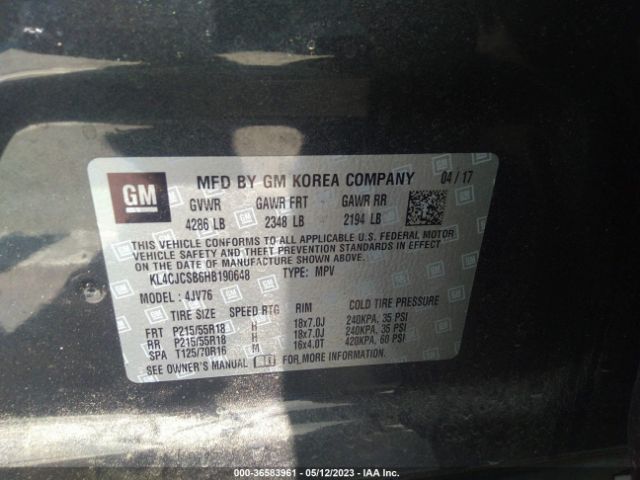 KL4CJCSB6HB190648 Buick Encore Essence