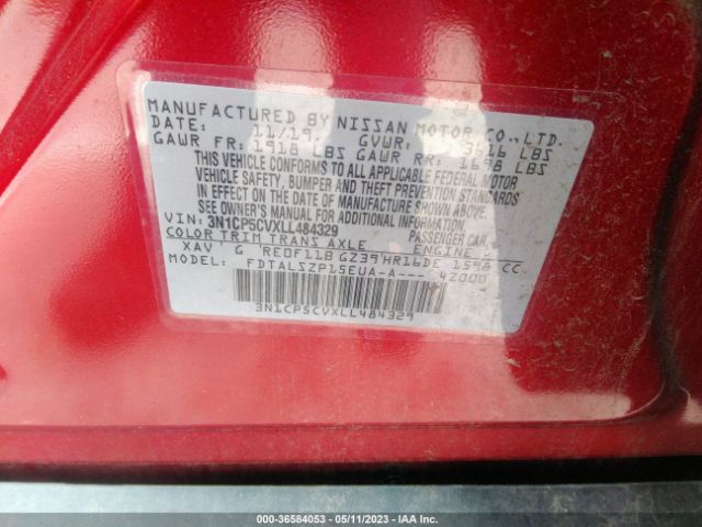 3N1CP5CVXLL484329 Nissan KICKS SV