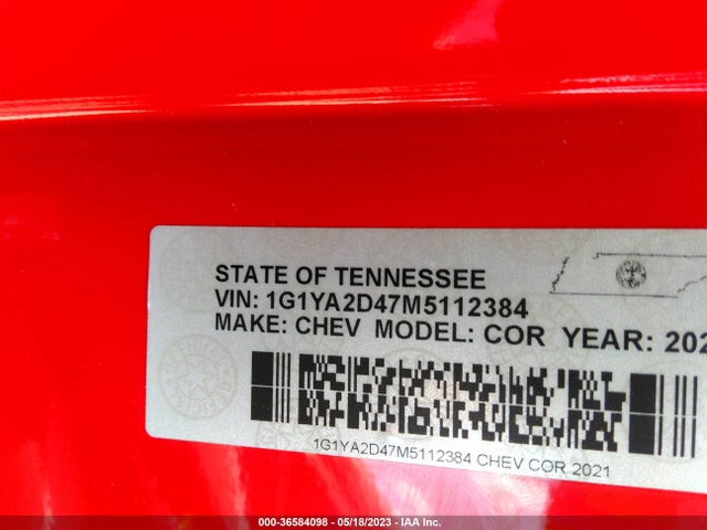 Chevrolet Corvette 1lt 2021 1G1YA2D47M5112384 Image 9