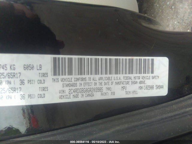 Dodge Grand Caravan Se 2016 2C4RDGBG0GR203985 Image 9