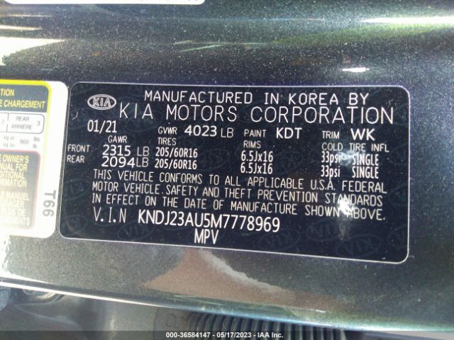 KNDJ23AU5M7778969 KIA SOUL LX
