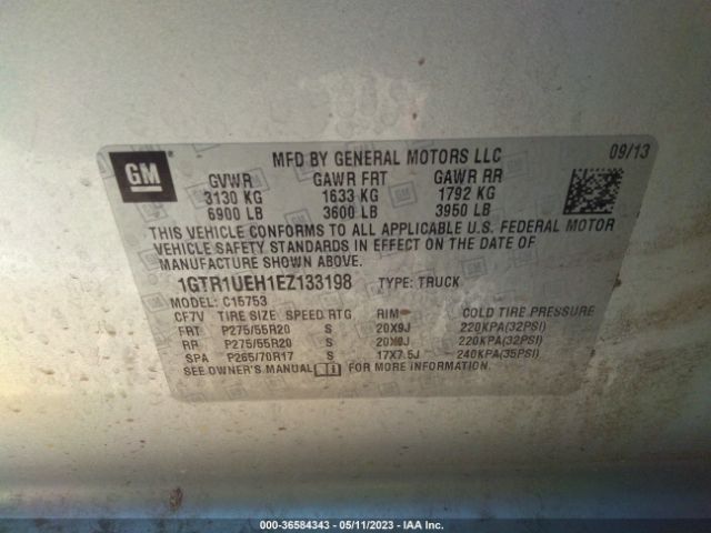 1GTR1UEH1EZ133198 GMC Sierra 1500 Sle