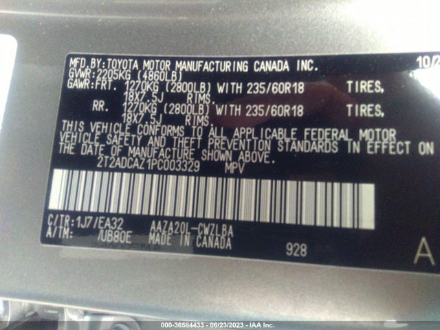 2023 Lexus NX, VIN: 2T2ADCAZ1PC003329