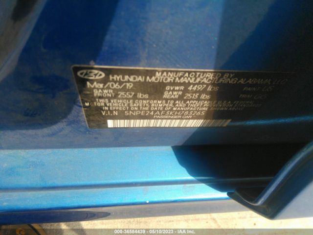 Hyundai SONATA SE 2019 5NPE24AF3KH783265 Image 11