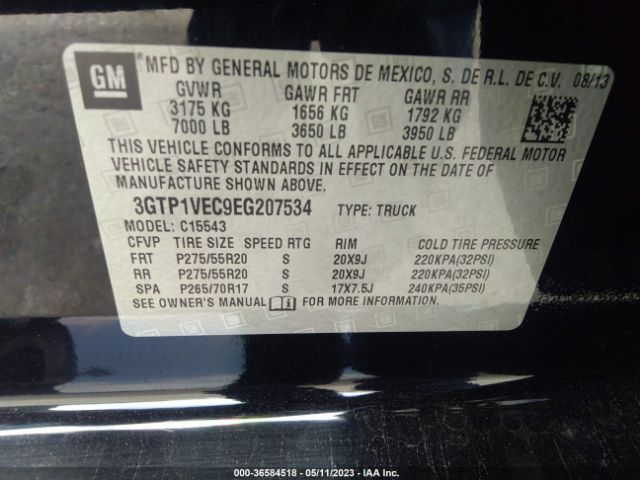 3GTP1VEC9EG207534 GMC Sierra 1500 Slt