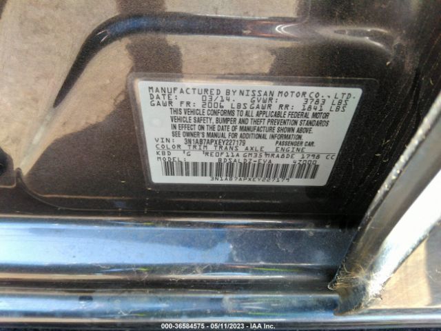 3N1AB7APXEY227179 Nissan Sentra S/fe+ S/sv/fe+ Sv/sr/sl