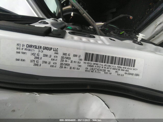 1C4RJFCT4EC441598 Jeep Grand Cherokee Overland