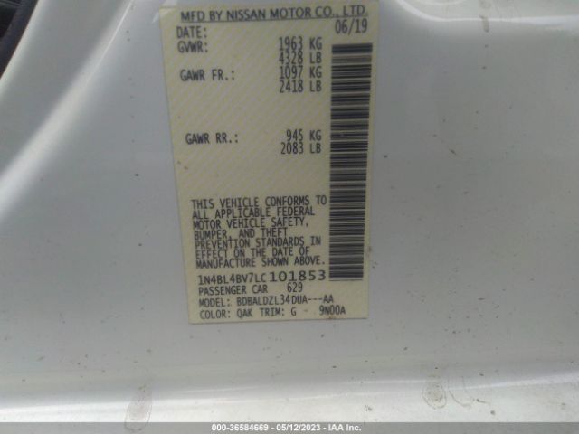 1N4BL4BV7LC101853 Nissan Altima 2.5 S
