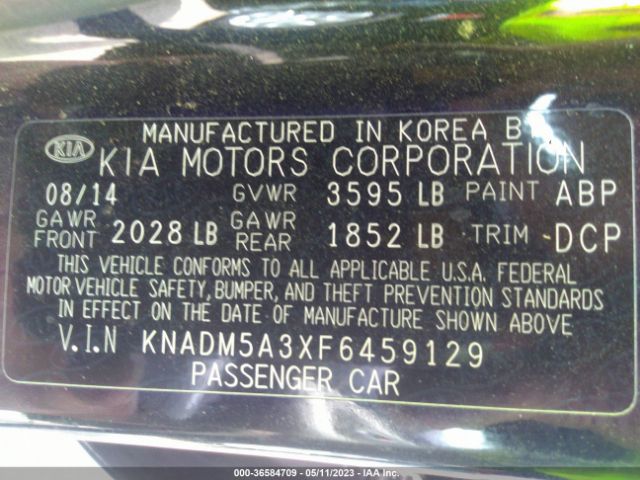 KNADM5A3XF6459129 KIA RIO LX