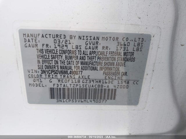 Nissan KICKS SR 2021 3N1CP5DV6ML490077 Image 9